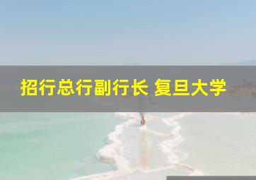 招行总行副行长 复旦大学